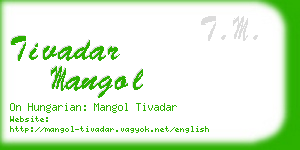 tivadar mangol business card